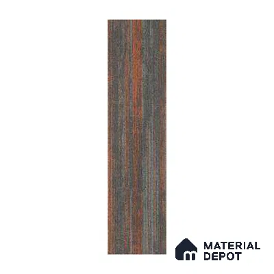 Grey/D.Orange 100 x 25 cm Carpet Tile | E+ Backing 100 % Duratron Nylon - 4.9 mm | 10 Year Carpet Wear Warranty
