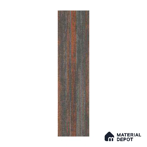 Grey/D.Orange 100 x 25 cm Carpet Tile | E+ Backing 100 % Duratron Nylon - 4.9 mm | 10 Year Carpet Wear Warranty