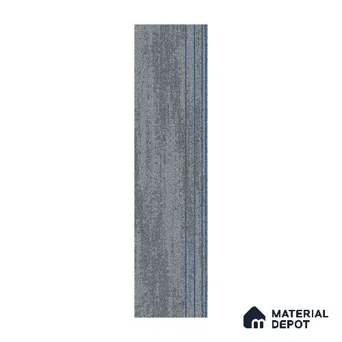 Grey/R.Blue Carpet Tile CF 00083 O 25 x 100 cm | E+ Backing 100 % Duratron Nylon - 4.9 mm | 10 Year Carpet Wear Warranty