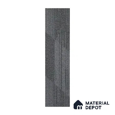 Light Grey Carpet Tile CF 00100 B  25 x100 cm | PVC Backing & 100% Solution Dyed Nylon 6 Fibre - 5 mm | 10 Year Carpet Wear Warranty