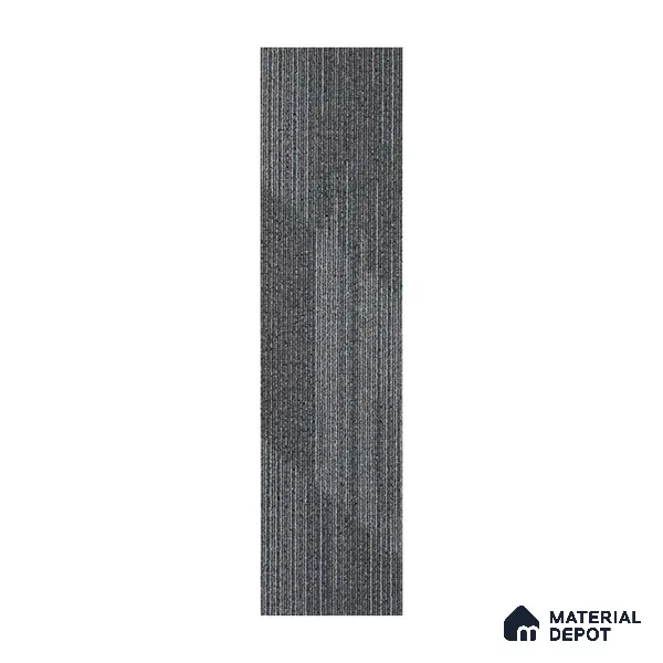 Light Grey Carpet Tile CF 00100 B 25 x100 cm | PVC Backing & 100% Solution Dyed Nylon 6 Fibre - 5 mm | 10 Year Carpet Wear Warranty