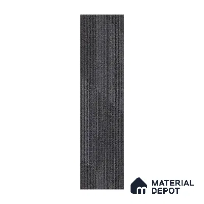 Dark/Grey Carpet Tile CF 00100 C  25 x100 cm | PVC Backing & 100% Solution Dyed Nylon 6 Fibre - 5 mm | 10 Year Carpet Wear Warranty