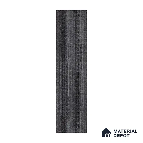 Dark/Grey Carpet Tile CF 00100 C  25 x100 cm | PVC Backing & 100% Solution Dyed Nylon 6 Fibre - 5 mm | 10 Year Carpet Wear Warranty