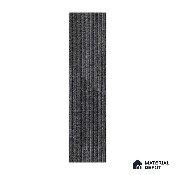Dark/Grey Carpet Tile CF 00100 C 25 x100 cm | PVC Backing & 100% Solution Dyed Nylon 6 Fibre - 5 mm | 10 Year Carpet Wear Warranty