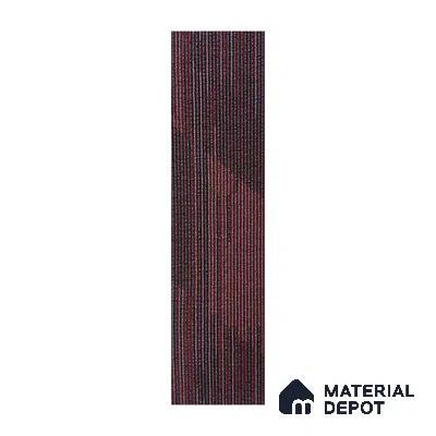 D.Grey/Red Carpet Tile CF 00100 F  25 x100 cm | PVC Backing & 100% Solution Dyed Nylon 6 Fibre - 5 mm | 10 Year Carpet Wear Warranty