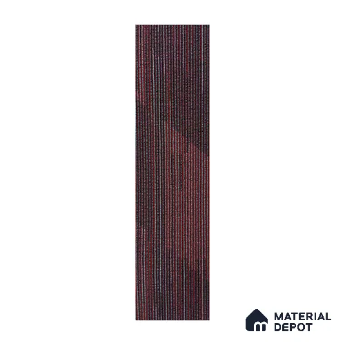 D.Grey/Red Carpet Tile CF 00100 F  25 x100 cm | PVC Backing & 100% Solution Dyed Nylon 6 Fibre - 5 mm | 10 Year Carpet Wear Warranty