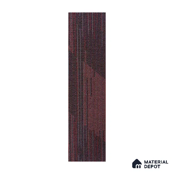 D.Grey/Red Carpet Tile CF 00100 F 25 x100 cm | PVC Backing & 100% Solution Dyed Nylon 6 Fibre - 5 mm | 10 Year Carpet Wear Warranty