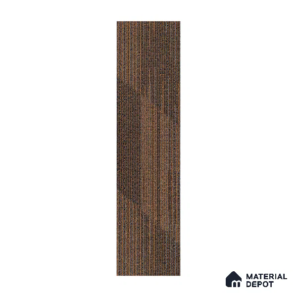 D.Grey/Orange Carpet Tile CF 00100 H 25 x100 cm | PVC Backing & 100% Solution Dyed Nylon 6 Fibre - 5 mm | 10 Year Carpet Wear Warranty
