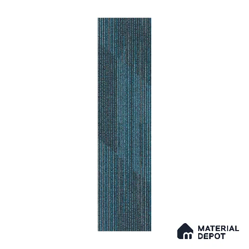 Light Grey/Blue Carpet Tile CF 00100 G  25 x100 cm | PVC Backing & 100% Solution Dyed Nylon 6 Fibre - 5 mm | 10 Year Carpet Wear Warranty