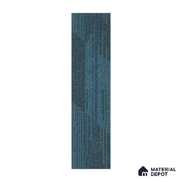 Light Grey/Blue Carpet Tile CF 00100 G 25 x100 cm | PVC Backing & 100% Solution Dyed Nylon 6 Fibre - 5 mm | 10 Year Carpet Wear Warranty