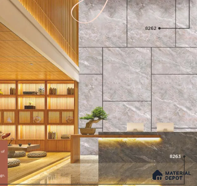 LM 03249 Dark Marmi 8 ft x 4 ft Texture Finish Decorative Laminate - 0.8 mm | Suitable for TV Unit, Wardrobe, Kitchen Cabinets