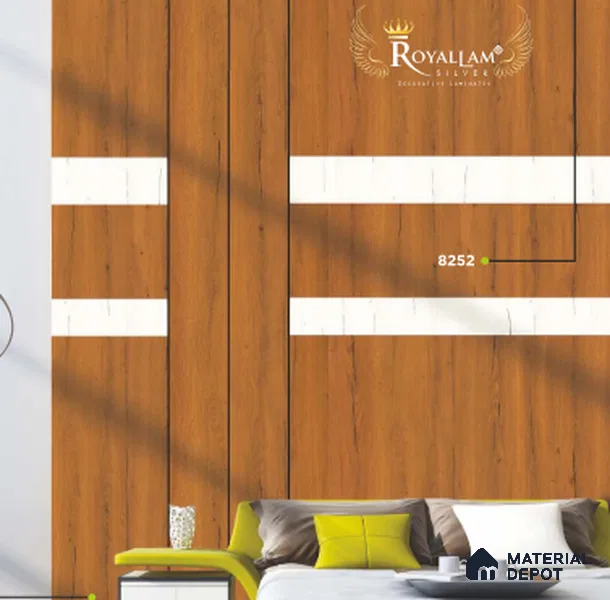 Wooden Look LM 03191 Sonova Natural 8 ft x 4 ft Texture Finish Decorative Laminate - 0.8 mm | Suitable for TV Unit, Wardrobe, Kitchen Cabinets