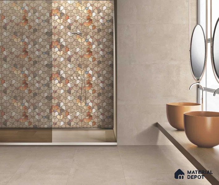 Highlighter Wall Tile TL 05733 Vitara Amber Verse 4 ft x 2 ft Vitrified Matte Finish - 9 mm | Suitable For Bathroom, Accent/Feature Wall, Dining Area