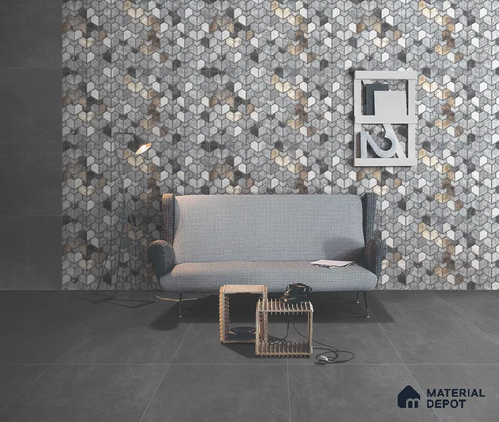 Highlighter Wall Tile TL 05733 B Vitara Dark Verse 4 ft x 2 ft Vitrified Matte Finish - 9 mm | Suitable For Bathroom, Accent/Feature Wall, Dining Area