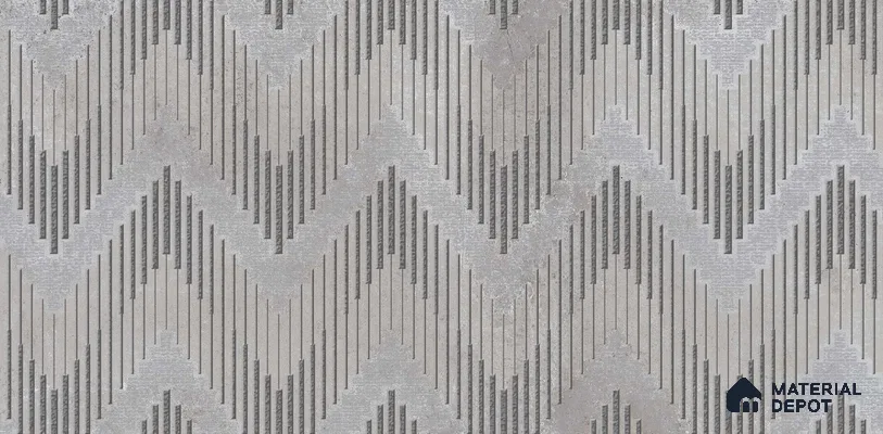 Highlighter Wall Tile TL 05737 Vitara Black Groove 4 ft x 2 ft Vitrified Matte Finish - 9 mm | Suitable For Bathroom, Accent/Feature Wall, Dining Area