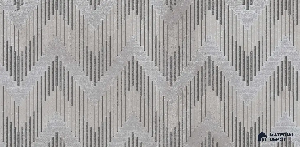 Highlighter Wall Tile TL 05737 Vitara Black Groove 4 ft x 2 ft Vitrified Matte Finish - 9 mm | Suitable for Living Room, Bedroom, Bathroom & Foyer