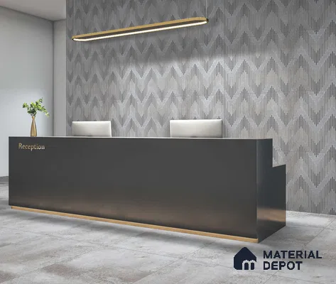 Highlighter Wall Tile TL 05737 Vitara Black Groove 4 ft x 2 ft Vitrified Matte Finish - 9 mm | Suitable For Bathroom, Accent/Feature Wall, Dining Area