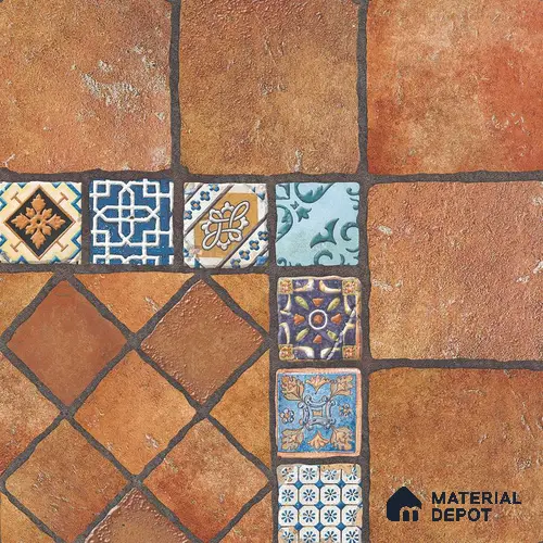 Multifired Moroccan Floor & Wall Tile TL 05723 Radiance Dazzling Brilliance 2 ft x 2 ft Vitrified Matte Finish - 9 mm | Suitable for Living Room, Bathroom, Kitchen & Backsplash