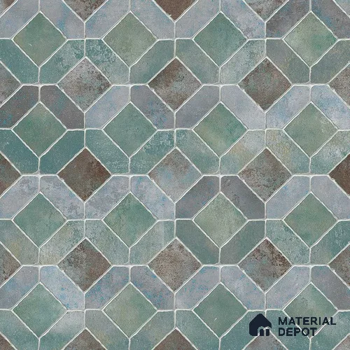 Multifired Moroccan Floor & Wall Tile TL 05722 Radiance Lepiz Elegance 2 ft x 2 ft Vitrified Matte Finish - 9 mm | Suitable For Balcony, Courtyard