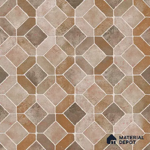 Multifired Moroccan Floor & Wall Tile TL 05722 B Radiance Rustic Blue 2 ft x 2 ft Vitrified Matte Finish - 9 mm | Suitable for Living Room, Bathroom, Kitchen & Backsplash