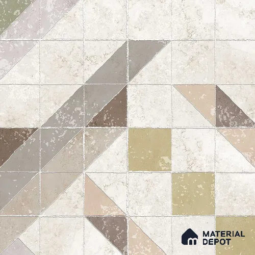 Multifired Moroccan Floor & Wall Tile TL 05721 C Radiance Groove Noir 2 ft x 2 ft Vitrified Matte Finish - 9 mm | Suitable for Living Room, Bathroom, Kitchen & Backsplash