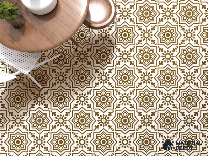 Multifired Moroccan Floor & Wall Tile TL 05679 Zellige Ayaan Alloy 12 x 12 inch Vitrified Matte Finish - 9 mm | Suitable for Living Room, Bathroom, Kitchen & Backsplash