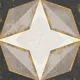 Multifired Moroccan Floor & Wall Tile TL 05675 B Zellige Dark Star 12 x 12 inch Vitrified Matte Finish - 9 mm | Suitable for Living Room, Bathroom, Kitchen & Backsplash | Image 01