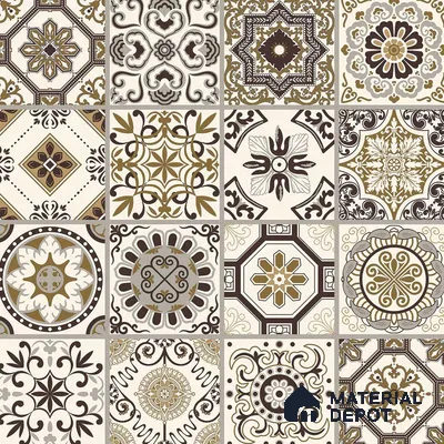 Multifired Moroccan Floor & Wall Tile TL 05684 B Zellige Rich Bruno 12 x 12 inch Vitrified Matte Finish - 9 mm | Suitable for Living Room, Bathroom, Kitchen & Backsplash