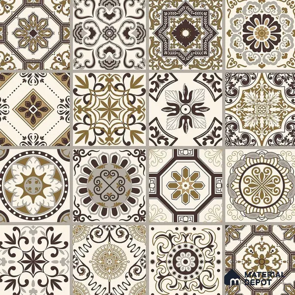 Multifired Moroccan Floor & Wall Tile TL 05684 B Zellige Rich Bruno 12 x 12 inch Vitrified Matte Finish - 9 mm | Suitable for Living Room, Bathroom, Kitchen & Backsplash