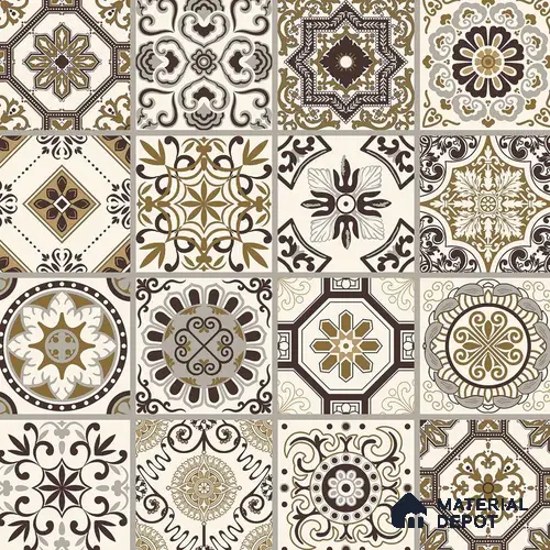 Multifired Moroccan Floor & Wall Tile TL 05684 B Zellige Rich Bruno 12 x 12 inch Vitrified Matte Finish - 9 mm | Suitable for Living Room, Bathroom, Kitchen & Backsplash