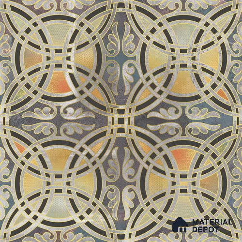 Multifired Moroccan Floor & Wall Tile TL 05670 Zellige Gradient Wreath 12 x 12 inch Vitrified Matte Finish - 9 mm | Suitable for Living Room, Bathroom, Kitchen & Backsplash