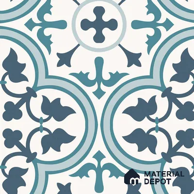 Multifired Moroccan Floor & Wall Tile TL 05683 B Zellige Aqua Mist 12 x 12 inch Vitrified Matte Finish - 9 mm | Suitable for Living Room, Bathroom, Kitchen & Backsplash (Sample)
