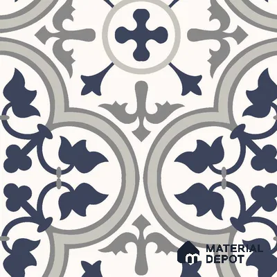 Multifired Moroccan Floor & Wall Tile TL 05683 Zellige Shadow Grey 1 ft x 1 ft Vitrified Matte Finish - 9 mm | Suitable for Kitchen, Bathroom, Balcony