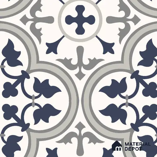 Multifired Moroccan Floor & Wall Tile TL 05683 Zellige Shadow Grey 12 x 12 inch Vitrified Matte Finish - 9 mm | Suitable for Living Room, Bathroom, Kitchen & Backsplash