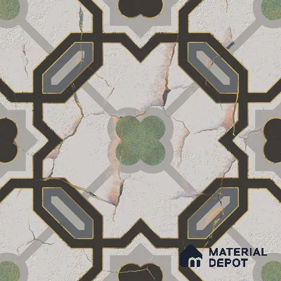 Multifired Moroccan Floor & Wall Tile TL 05673 Zellige Snow Blossom 1 ft x 1 ft Vitrified Matte Finish - 9 mm | Suitable for Kitchen, Bathroom, Balcony