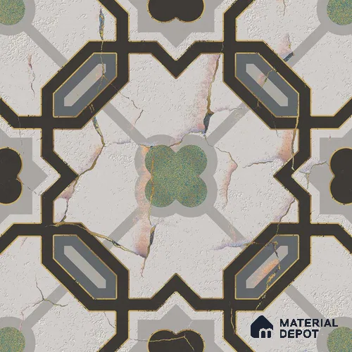 Multifired Moroccan Floor & Wall Tile TL 05673 Zellige Snow Blossom 1 ft x 1 ft Vitrified Matte Finish - 9 mm | Suitable for Kitchen, Bathroom, Balcony