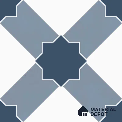 Multifired Moroccan Floor & Wall Tile TL 05710 Zellige Stellar Glow 1 ft x 1 ft Vitrified Matte Finish - 9 mm | Suitable for Kitchen, Bathroom, Entryway