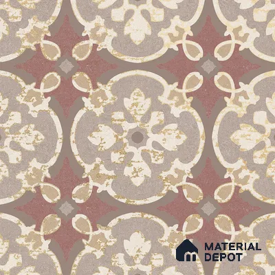 Multifired Moroccan Floor & Wall Tile TL 05667 Zellige Tessellated Coral 1 ft x 1 ft Vitrified Matte Finish - 9 mm | Suitable for Kitchen, Bathroom, Balcony