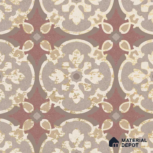 Multifired Moroccan Floor & Wall Tile TL 05667 Zellige Tessellated Coral 12 x 12 inch Vitrified Matte Finish - 9 mm | Suitable for Living Room, Bathroom, Kitchen & Backsplash