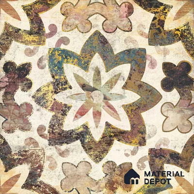 Multifired Moroccan Floor & Wall Tile TL 05664 Zellige Wildwood Green 12 x 12 inch Vitrified Matte Finish - 9 mm | Suitable for Living Room, Bathroom, Kitchen & Backsplash