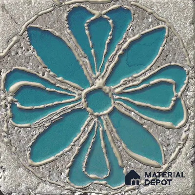 Moroccan Wall Tile TL 05645 Opulence Blue Zenith 8 x 8 inch Ceramic Matte Finish - 9 mm | 4 Random Faces | Suitable for Living Room, Bathroom, Kitchen & Backsplash | Please Expect a Slight Variation of Pattern