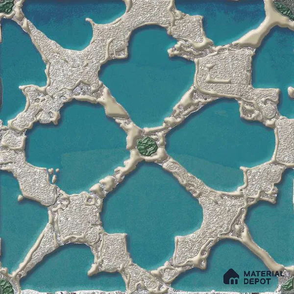 Moroccan Wall Tile TL 05645 Opulence Blue Zenith 8 x 8 inch Ceramic Matte Finish - 9 mm | 4 Random Faces | Suitable for Living Room, Bathroom, Kitchen & Backsplash | Please Expect a Slight Variation of Pattern