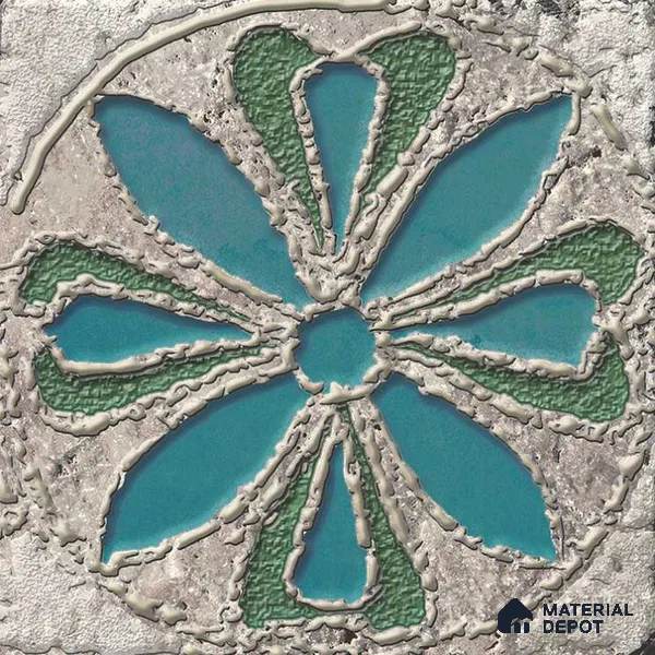 Moroccan Wall Tile TL 05645 Opulence Blue Zenith 8 x 8 inch Ceramic Matte Finish - 9 mm | 4 Random Faces | Suitable for Living Room, Bathroom, Kitchen & Backsplash | Please Expect a Slight Variation of Pattern