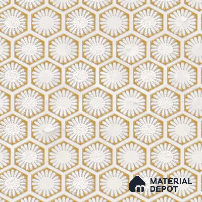Moroccan Wall Tile TL 05649 Opulence Golden Whisper 8 x 8 inch Ceramic Matte Finish - 9 mm | 4 Random Faces | Suitable for Living Room, Bathroom, Kitchen & Backsplash | Please Expect a Slight Variation of Pattern