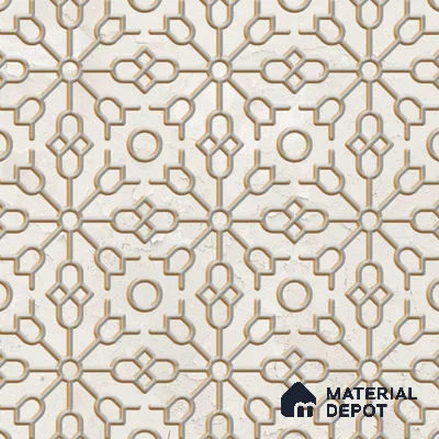 Moroccan Wall Tile TL 05649 Opulence Golden Whisper 8 x 8 inch Ceramic Matte Finish - 9 mm | 4 Random Faces | Suitable for Living Room, Bathroom, Kitchen & Backsplash | Please Expect a Slight Variation of Pattern
