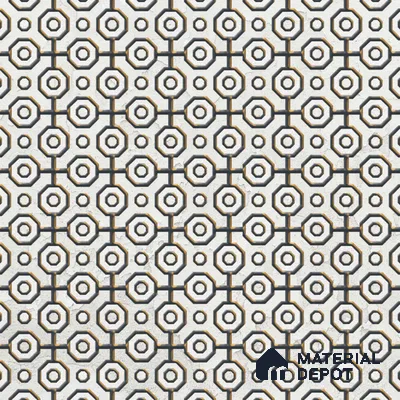Moroccan Wall Tile TL 05649 Opulence Golden Whisper 8 x 8 inch Ceramic Matte Finish - 9 mm | 4 Random Faces | Suitable for Living Room, Bathroom, Kitchen & Backsplash | Please Expect a Slight Variation of Pattern
