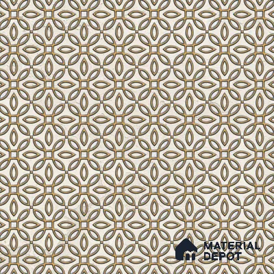 Moroccan Wall Tile TL 05649 Opulence Golden Whisper 8 x 8 inch Ceramic Matte Finish - 9 mm | 4 Random Faces | Suitable for Living Room, Bathroom, Kitchen & Backsplash | Please Expect a Slight Variation of Pattern