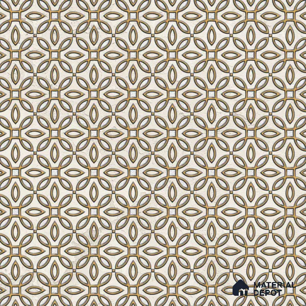 Moroccan Wall Tile TL 05649 Opulence Golden Whisper 8 x 8 inch Ceramic Matte Finish - 9 mm | 4 Random Faces | Suitable for Living Room, Bathroom, Kitchen & Backsplash | Please Expect a Slight Variation of Pattern
