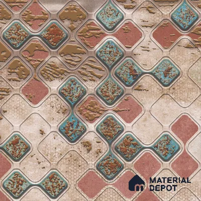 Moroccan Wall Tile TL 05648 Opulence Playful Pastel 8 x 8 inch Ceramic Matte Finish - 9 mm | 4 Random Faces | Suitable for Living Room, Bathroom, Kitchen & Backsplash | Please Expect a Slight Variation of Pattern