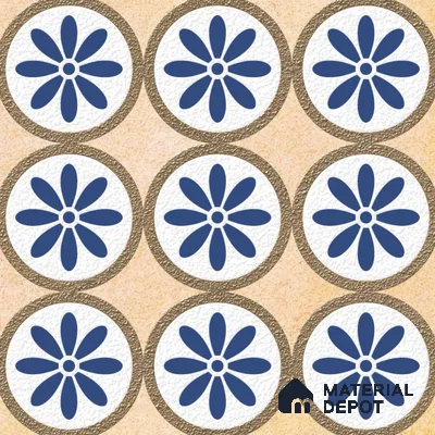 Moroccan Wall Tile TL 05646 Opulence Sandstone Beige 8 x 8 inch Ceramic Matte Finish - 9 mm | 4 Random Faces | Suitable for Living Room, Bathroom, Kitchen & Backsplash | Please Expect a Slight Variation of Pattern